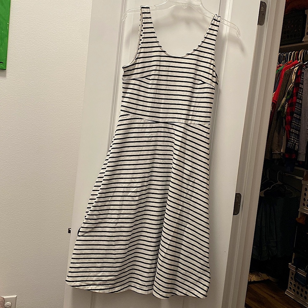 Old Navy black and white striped dress